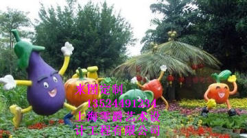 上海零爵定制彩绘水果雕塑玻璃钢雕塑