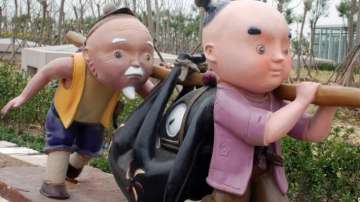深圳雕塑 电影院商场广告代言人物卡通玻璃钢雕塑