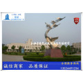 贵阳创意镜面海鸥飞翔校园雕塑-开启未来雕塑定制