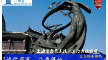 定安古代人物抚琴雕塑-对牛弹琴雕塑厂家