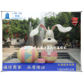 广州厂家直销十二生肖兔子雕塑-园林龟兔赛跑景观