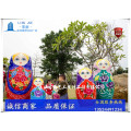 广元俄罗斯套娃雕塑-广场大型彩绘吉祥娃娃摆件