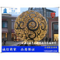 深圳酒店门口雕塑镂空玫瑰花球喷泉水景