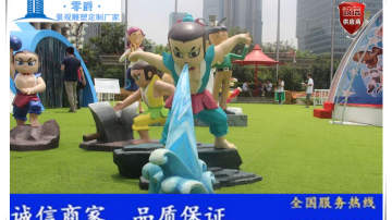 宣城七种葫芦娃组合雕塑卡通公仔定制