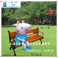 卡通小猪座椅凳雕塑购物广场摆件