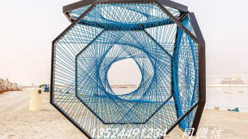 不锈钢网状编制景观雕塑1