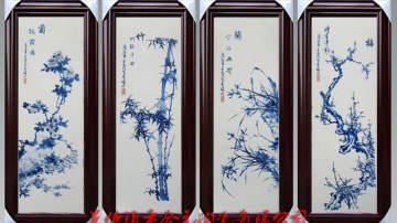 手绘瓷板画订制