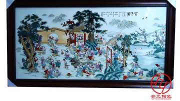 手绘瓷板画订制