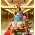 零爵彩绘糖果城堡雕塑上海仿真模型工厂