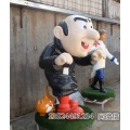 玻璃钢卡通格格巫雕塑经典动画片巫婆角色定制