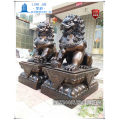 供应大型铜狮子雕塑一对仿铜狮王价格