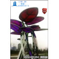 不锈钢高七米抽象树雕塑灯光景观树叶透雕