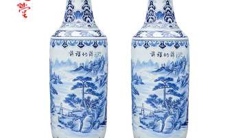 陶瓷大花瓶馈赠母校百年华诞礼品