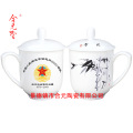老兵退役礼品茶杯订制，老战友聚会纪念品杯子烧字