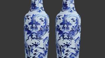 厂家定制陶瓷大花瓶摆件，酒店门厅落地大花瓶