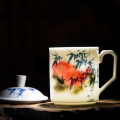 定制外事礼品陶瓷杯子，外事交流活动礼品茶杯