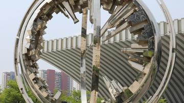 武汉不锈钢景观城市地标建筑雕塑 不锈钢雕塑厂家制作