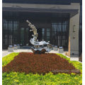 金昌不锈钢拉丝水花雕塑 镜面浪花水景 创意金属摆件