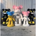 湖北网红玻璃钢暴力熊雕塑 商场装饰卡通落地摆件