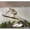 五米滑冰人物雕塑工厂/玻璃钢卡通小丑摆件