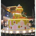 福建玻璃钢卡通蛋糕雕塑 蛋糕店门口宣传摆件