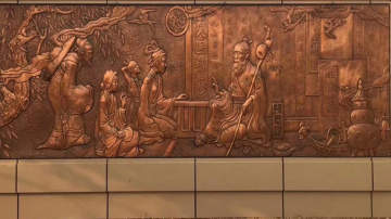古代中医浮雕人物 定制医术宣传墙