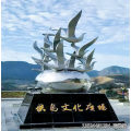 大型不锈钢候鸟雕塑 文化广场抽象鸟摆件