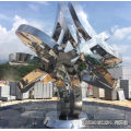园林景观不锈钢拉丝工艺雕塑 大型水景摆件