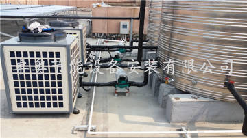 常熟市八天连锁酒店太阳能加空气能中央热水工程