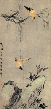 黄鹂垂柳图