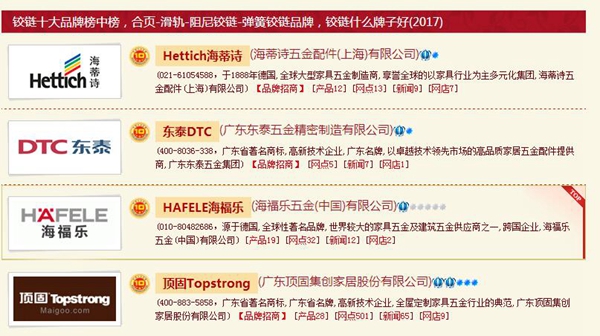 顶固五金是家具五金十大品牌吗 CNPP告诉你