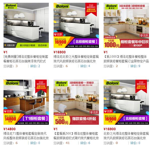 博洛尼橱柜价格参考