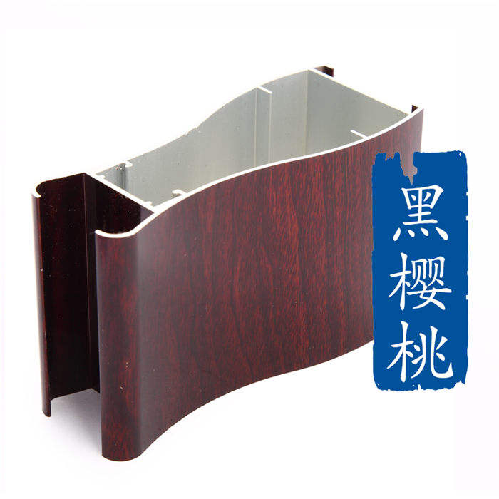 广东佛山电泳黑樱桃木纹铝型材批发厂家