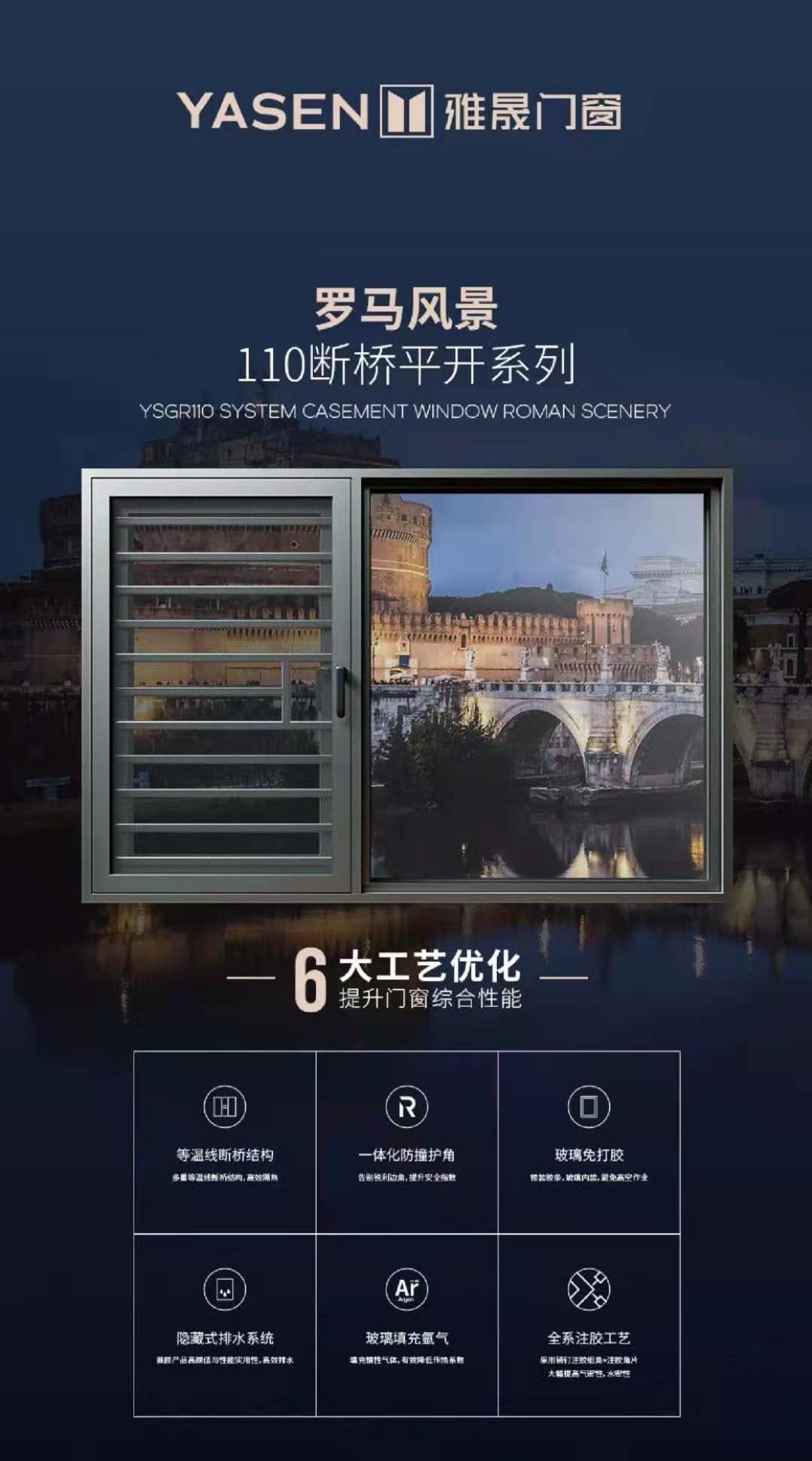 罗马风景110断桥平开系列
