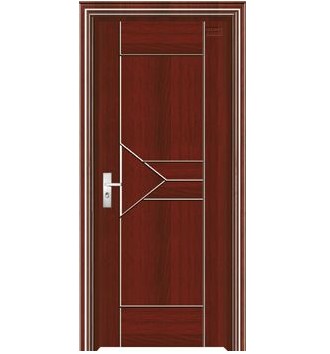 钢木室内门HQS-886(红拼木)