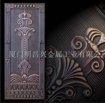 100%纯铜雕艺术门板1