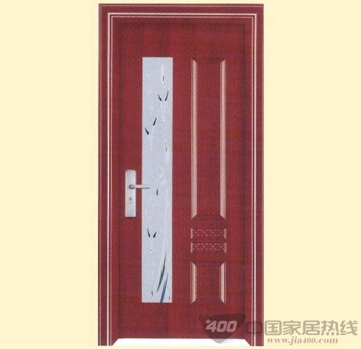 钢木室内门BTF-6127 红拼木