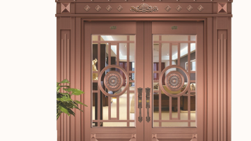 佛山优质别墅铜门 平开门防盗门 酒店门 豪华铜门定做直销