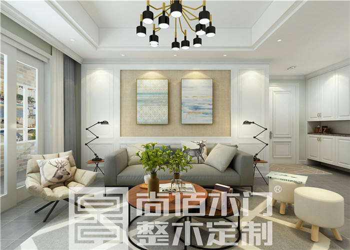 尚佰木门整木定制-香榭水都系列新品北欧简约背景墙.jpg