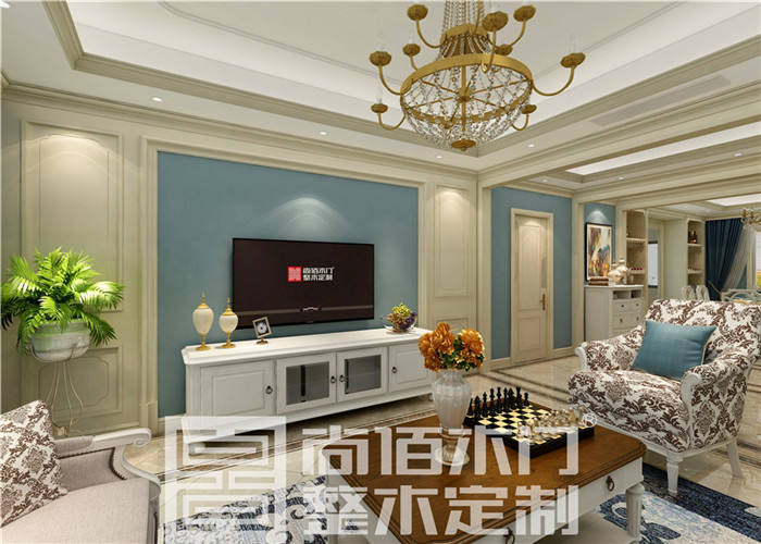 尚佰木门整木定制-香榭水都系列新欧式背景墙.jpg