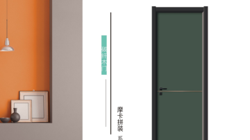 林源木门-B01宫廷绿+铜
