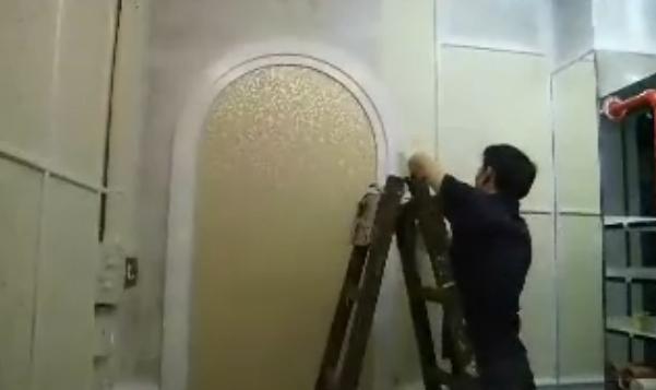 墙纸厂家展示：现场展示墙纸壁纸贴墙施工方法