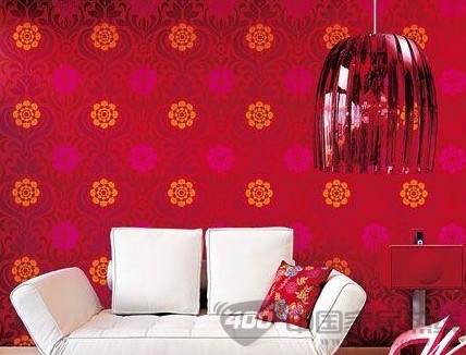 知名墙纸厂家推火红喜庆墙纸 2012结婚你还等什么