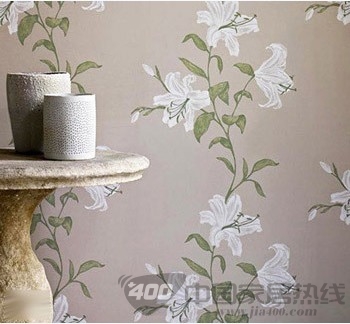 百合花壁纸，装饰清新纯洁的背景墙