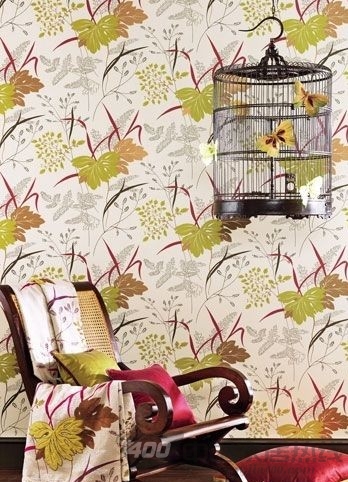 清新花色墙纸 展现一墙春色 清新花色墙纸 展现一墙春色