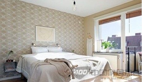 知名墙纸品牌家有小浪漫 魔力墙纸渲染幸福卧室 