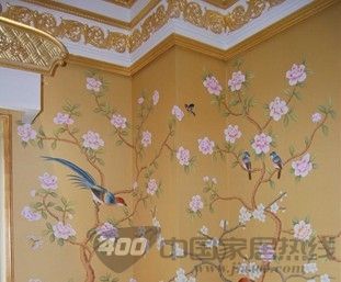 丝绸手绘壁纸-6