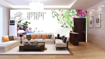 沙发背景画、现代壁画、个性壁画、时尚壁画、壁画