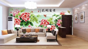 大型壁画、沙发背景画、个性壁画、时尚壁画