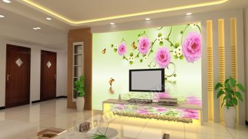 大型壁画、个性壁画、电视背景画、餐厅背景画